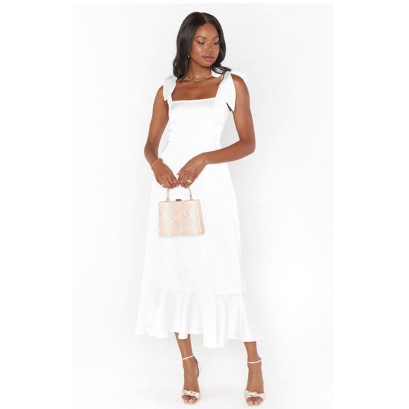 Show Me Your MuMu White Midi Dress - Picture 2 of 15